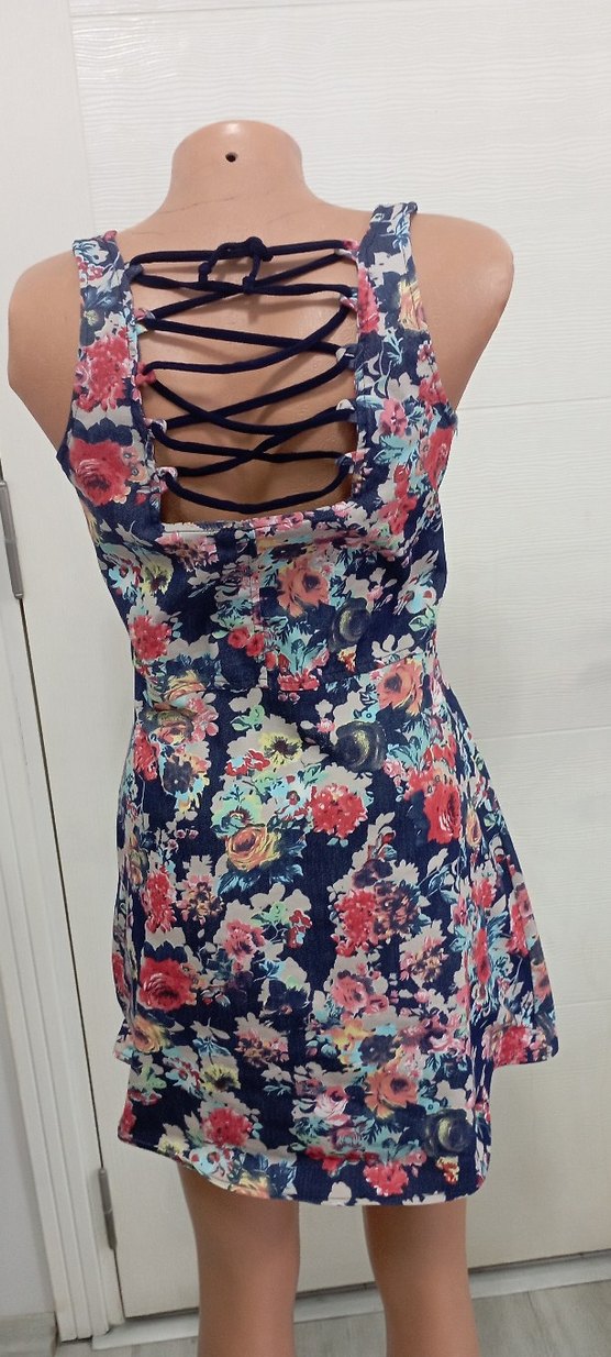 Çiçek Desenli Bohem Midi Elbise - Görsel 4