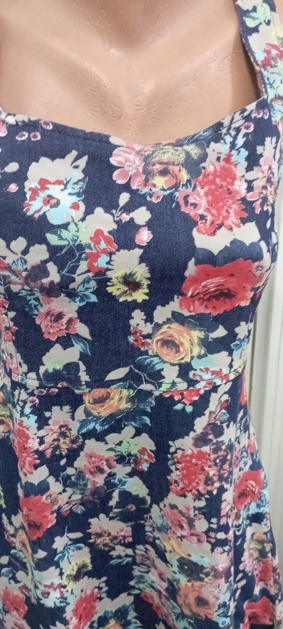 Çiçek Desenli Bohem Midi Elbise - Görsel 2