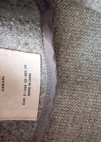 Gri Büyük Cepli Midi Kadın Kaban - Görsel 5