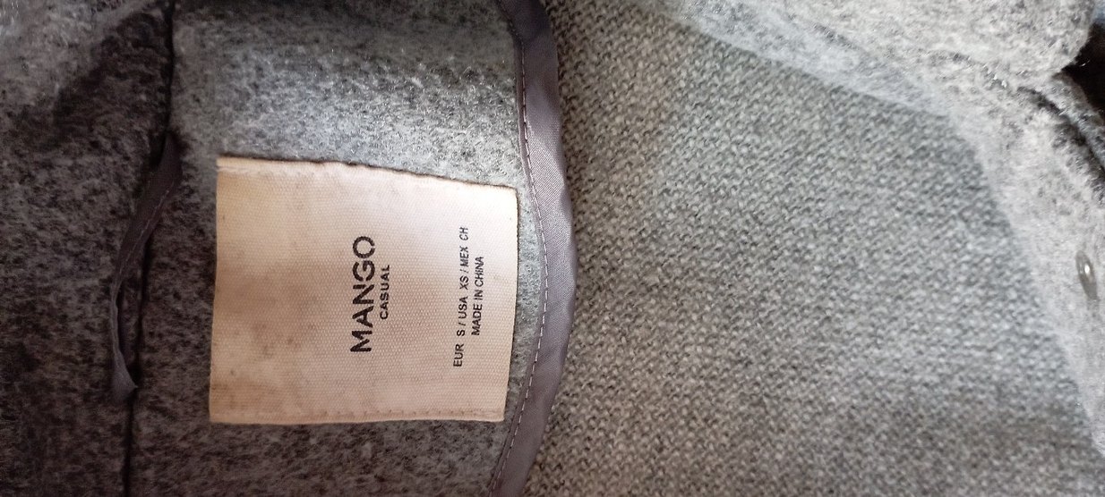 Gri Büyük Cepli Midi Kadın Kaban - Görsel 5