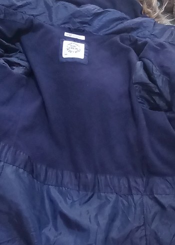 Kadın Lacivert Midi Kaban Kürklü - Görsel 4