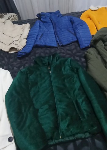 Sarı Süet Kadın Ceket Kürk Detaylı - Görsel 4