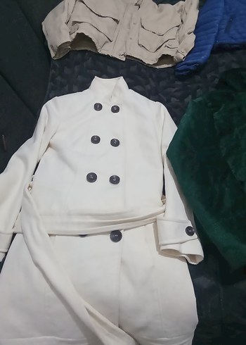 Sarı Süet Kadın Ceket Kürk Detaylı - Görsel 2