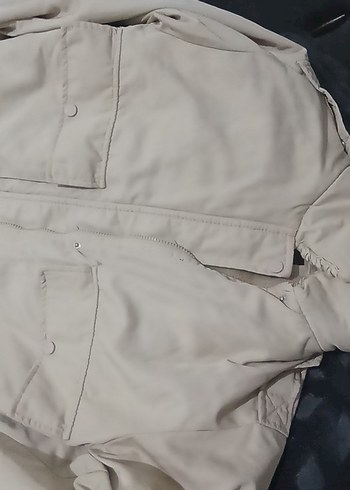 Sarı Süet Kadın Ceket Kürk Detaylı - Görsel 6