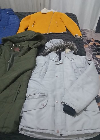 Sarı Süet Kadın Ceket Kürk Detaylı - Görsel 8