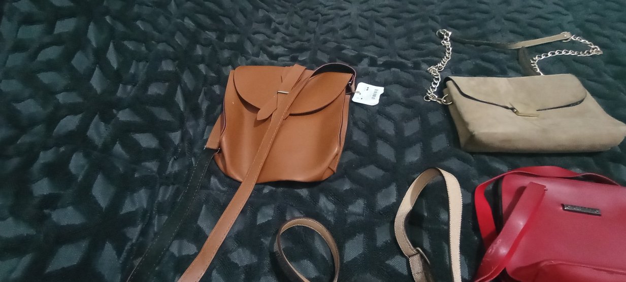 Gri Deri Zincir Detaylı Yılan Desenli Çanta - Görsel 5