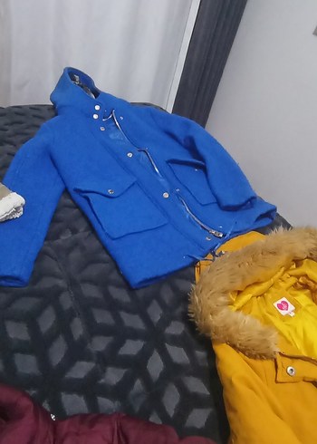 Sarı Kürklü Kadın Kışlık Mont - Görsel 3