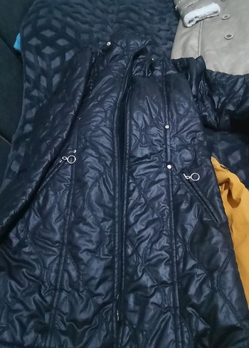 Sarı Kürklü Kadın Kışlık Mont - Görsel 5