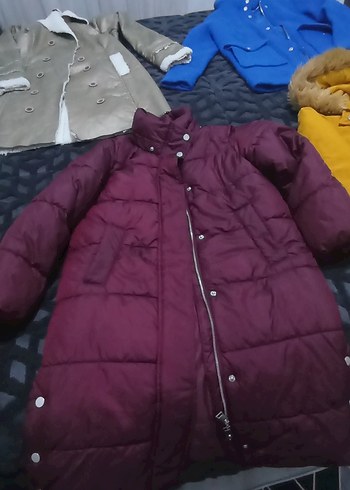 Sarı Kürklü Kadın Kışlık Mont - Görsel 2