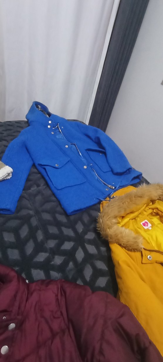 Sarı Kürklü Kadın Kışlık Mont - Görsel 3