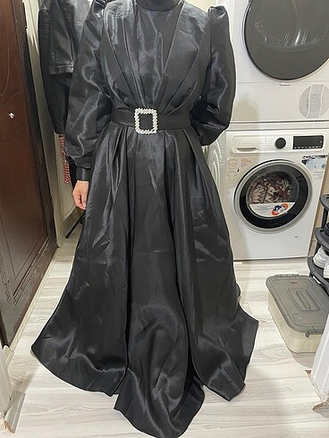 xl Beden gri Renk Abiye