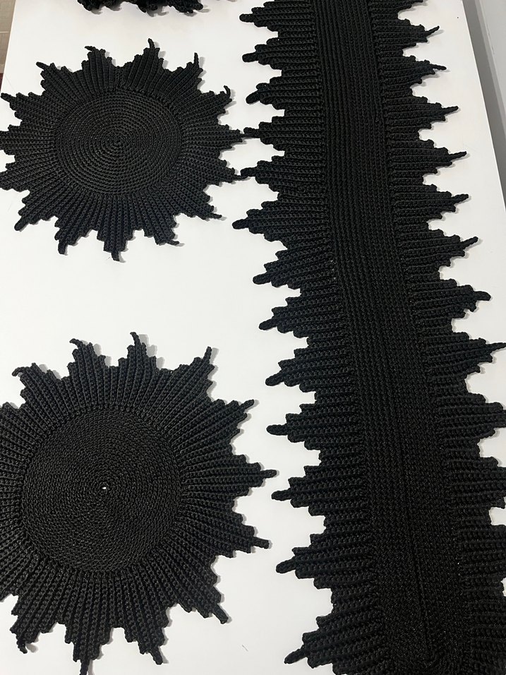 Siyah el Örgüsü supla takımı - Görsel 2