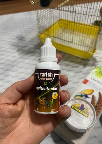 Altın Renkli Kuş Kafesi ve Kuş Yemleri - Görsel 7