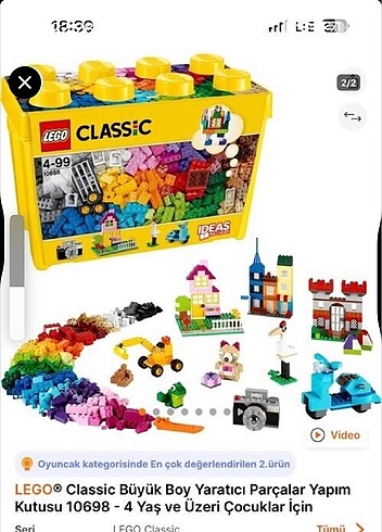 Lego orijinal eğitici oyuncak
