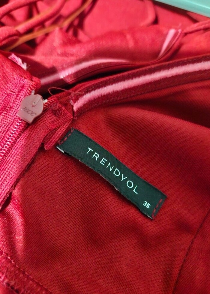 Bordo Abye Elbise - Görsel 4