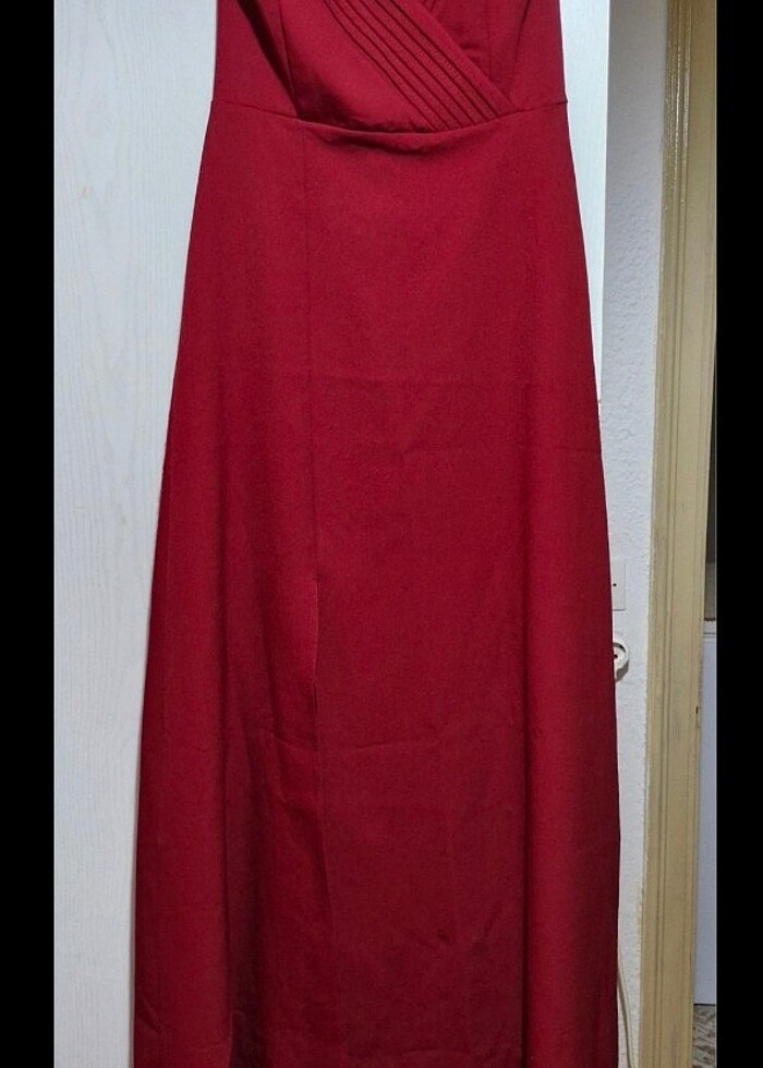 Bordo Abye Elbise - Görsel 2
