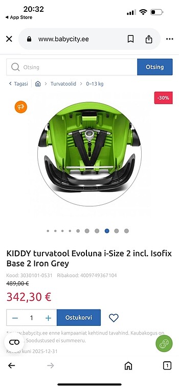 0 - 13 kg Beden KIDDY ANA KUÇAĞI/ PUSET 0-13 kg
