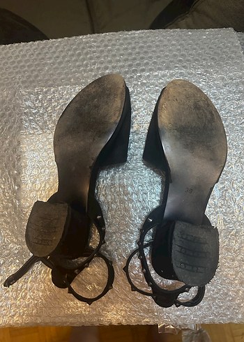 Siyah gotik tokalı Platform süet/ nubuk Topuklu - Görsel 6