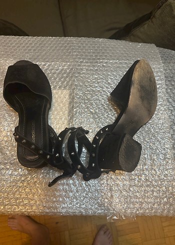 Siyah gotik tokalı Platform süet/ nubuk Topuklu - Görsel 8