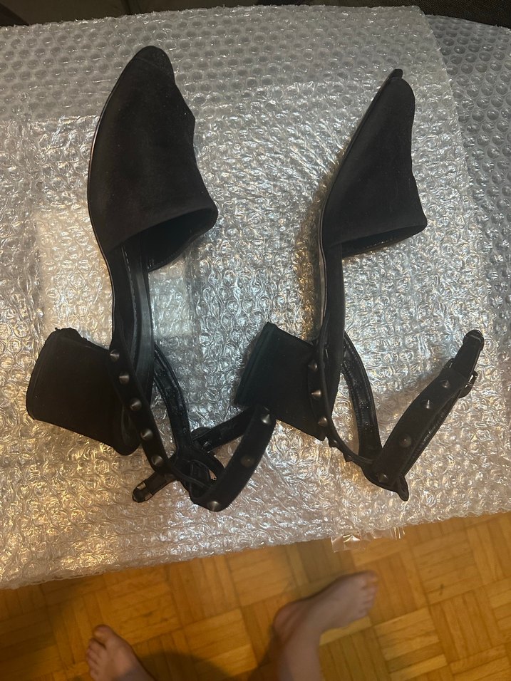 Siyah gotik tokalı Platform süet/ nubuk Topuklu - Görsel 5