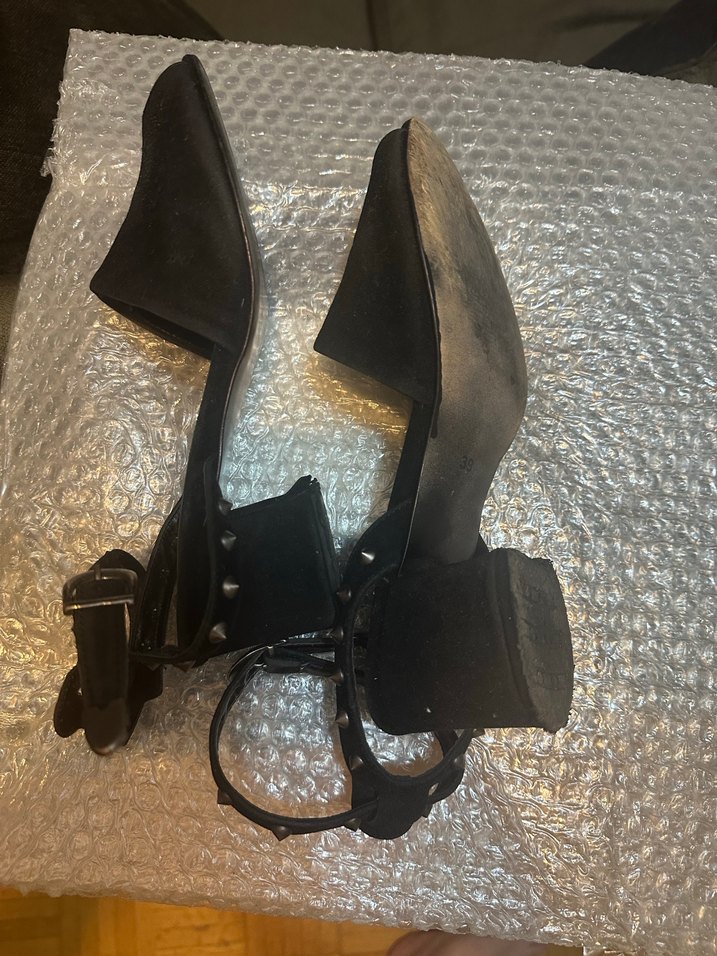 Siyah gotik tokalı Platform süet/ nubuk Topuklu - Görsel 4