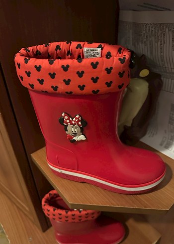 Kız Çocuk Kırmızı Lastik Bot Velcro minili - Görsel 10