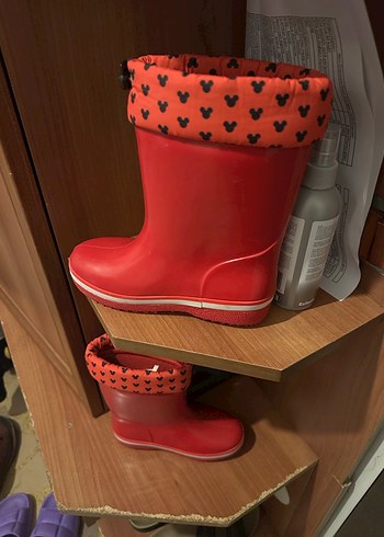 Kız Çocuk Kırmızı Lastik Bot Velcro minili - Görsel 11