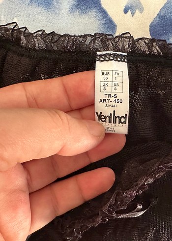 YENİ İNCİ JARTİYER TAKIM Dantel İşlemeli Siyah Gotik - Görsel 5