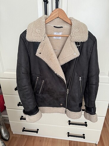 Bershka kürklü biker ceket