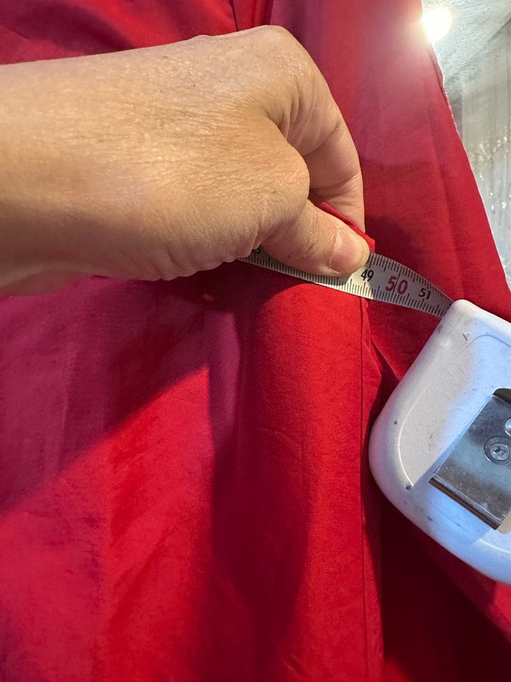 Parlak Kırmızı Uzun Mont - Görsel 3