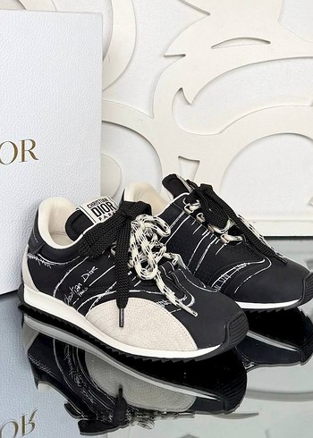 38 Beden Dior Siyah Desenli Kadın Sneakers 37 41 no