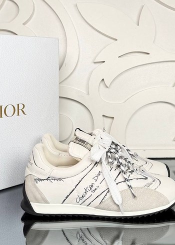 Dior Dior Beyaz Bağcıklı Yüksek Topuklu Sneakers 37 41 no.