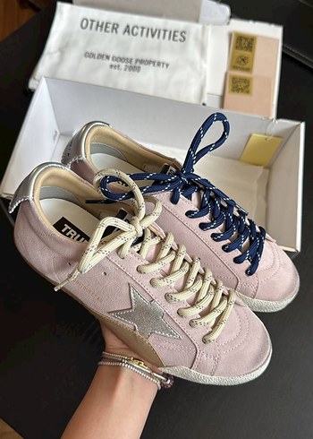 38 Beden Golden Goose Pembe Bağcıklı Spor Ayakkabı 36 40