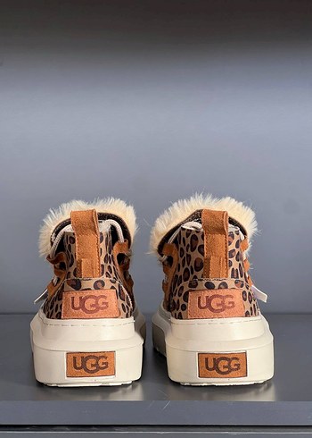 Ugg Kürklü Leopar Desenli Platform Kadın Bot 36 40