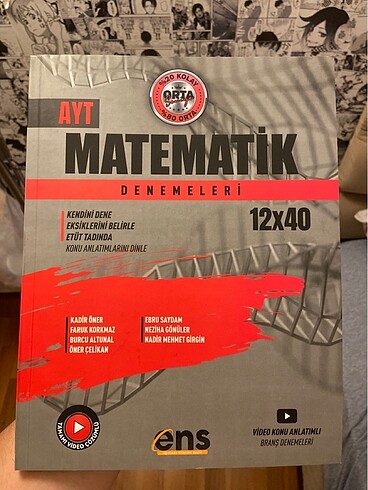 Ayt Matematik Branş Deneme ens yayınları
