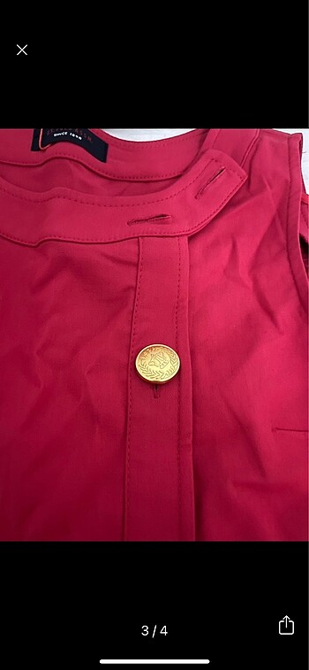 l Beden Kırmızı Polo Elbise