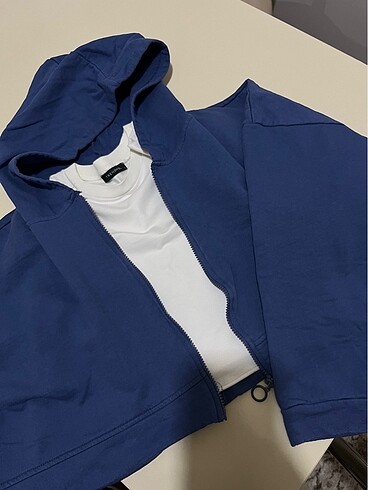 trendyolmilla hırka crop mavi