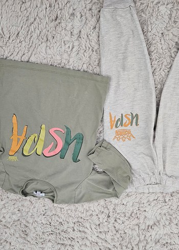 5 Yaş Beden gri Renk U.S. Polo Assn. Gri Uzun Kollu Kız Tişörtü takım