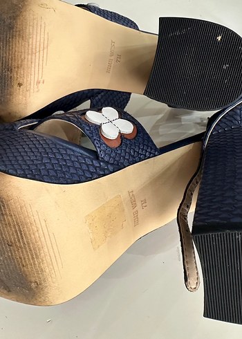 NINE WEST Mavi Platform Topuklu Kadın Sandalet - Görsel 3