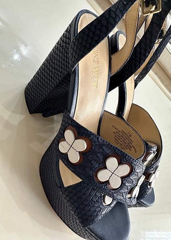 NINE WEST Mavi Platform Topuklu Kadın Sandalet - Görsel 2