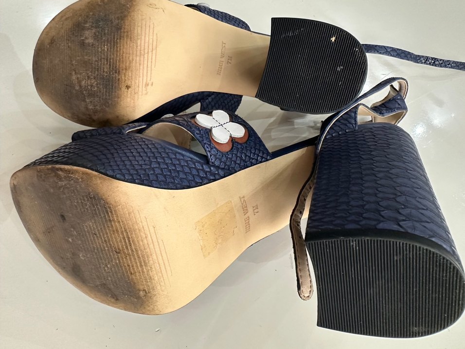 NINE WEST Mavi Platform Topuklu Kadın Sandalet - Görsel 3