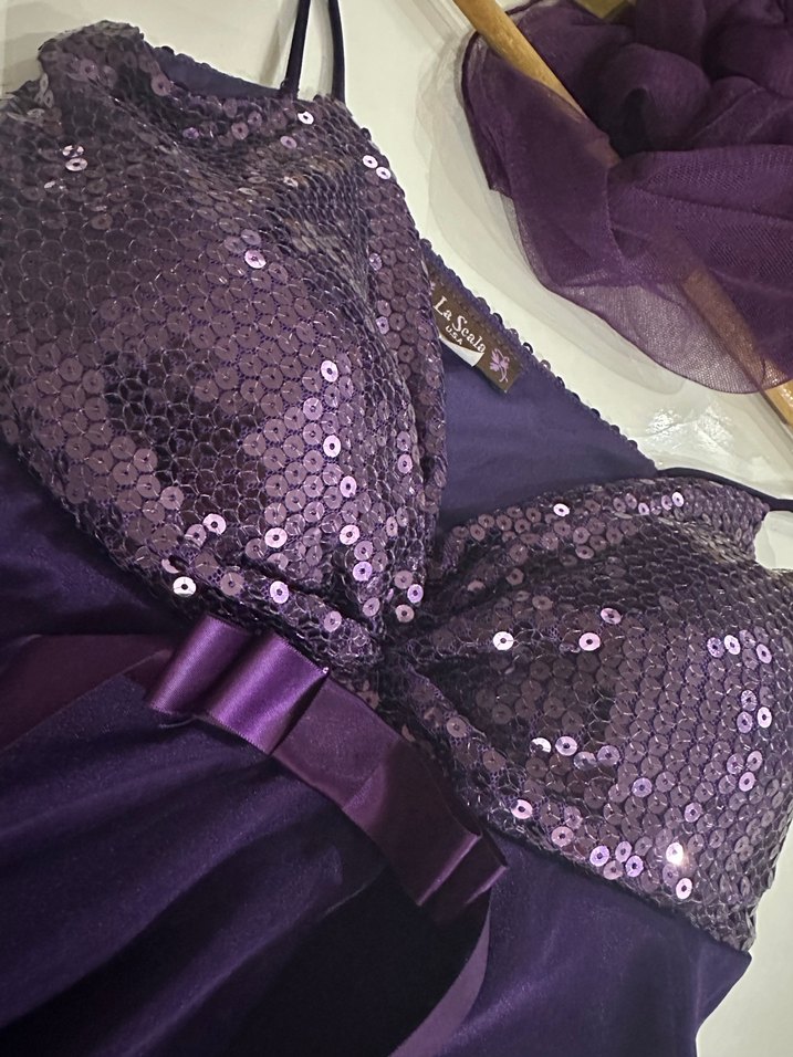 Mor gece elbisesi - Görsel 2