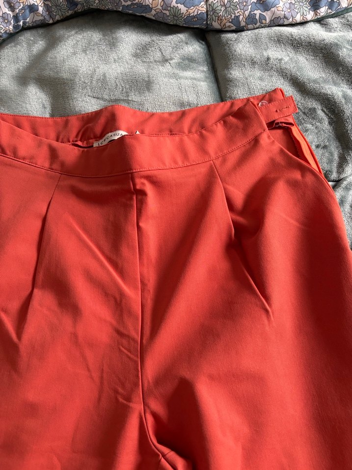 Narçiçeği Beli Pileli Rahat Kumaş Pantolon - Görsel 2