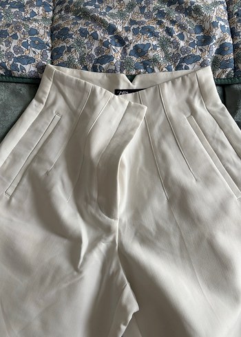 Beyaz Kadın Kumaş Pantolon - Görsel 3