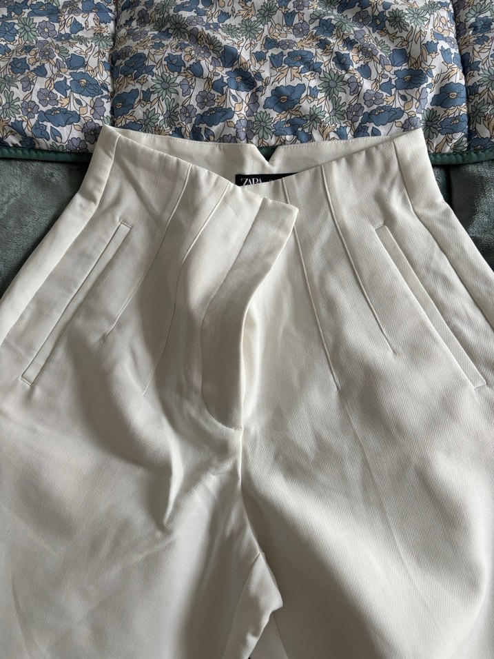 Beyaz Kadın Kumaş Pantolon - Görsel 3