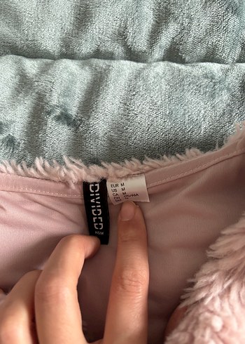 Pembe Kadın Peluş Midi Mont - Görsel 2