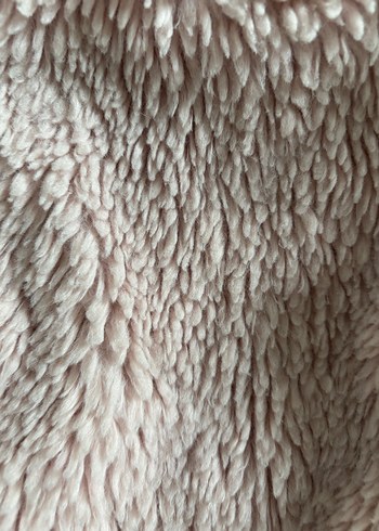 Pembe Kadın Peluş Midi Mont - Görsel 4