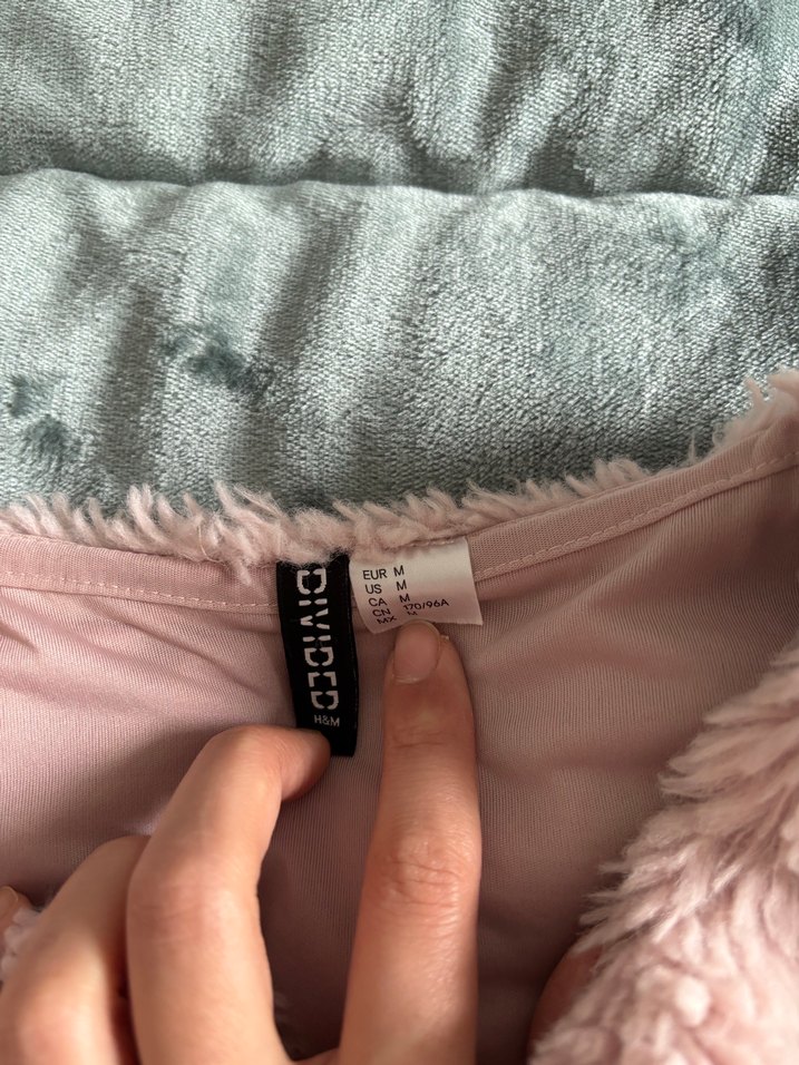 Pembe Kadın Peluş Midi Mont - Görsel 2