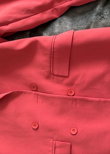 Pembe Kadın Düğmeli Blazer Ceket - Görsel 2