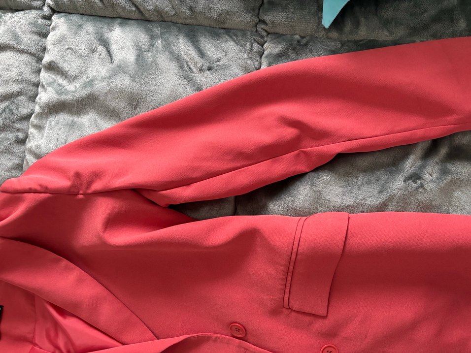 Pembe Kadın Düğmeli Blazer Ceket - Görsel 4